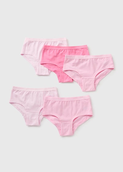 5 Pack Girls Pink Hipsters