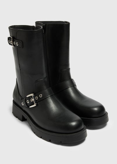 Black Biker Boots