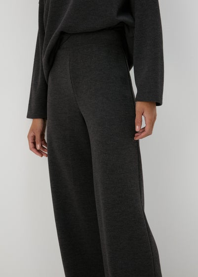 Grey Co Ord Soft Touch Wide Leg Trousers