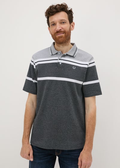 Lincoln Grey Stripe Polo Shirt