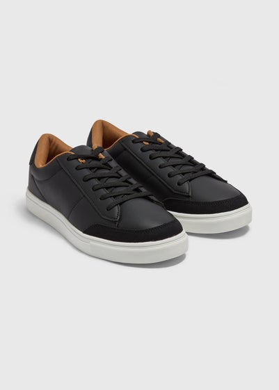 Black PU Basic Trainers