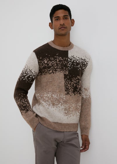 Brown Digital Print Jumper