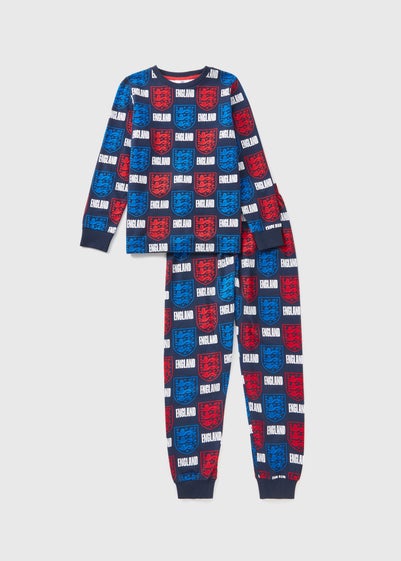 Boys Navy England Pyjama Set (4-12yrs)