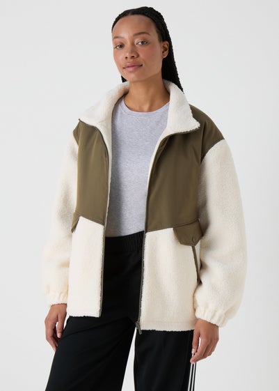 Khaki Padded Fleece Coat