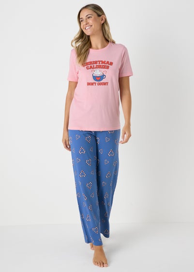 Pink Christmas Hot Chocolate Pyjama Set