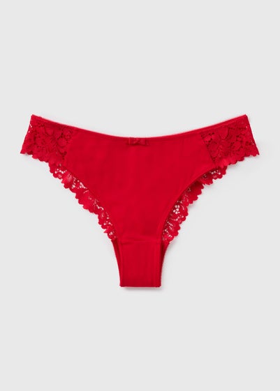 Red Lace Brazilian Knicker