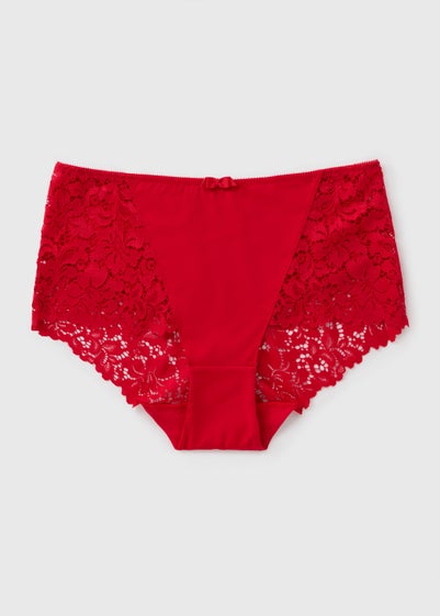 Red Lace Midi Knickers