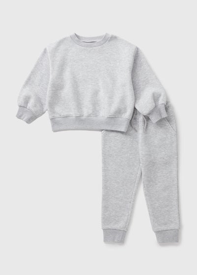 Boys Grey Sweatshirt & Jogging Bottoms Set (1-7yrs)