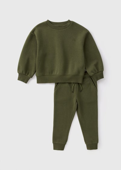 Boys Khaki Sweatshirt & Jogging Bottoms Set (1-7yrs)