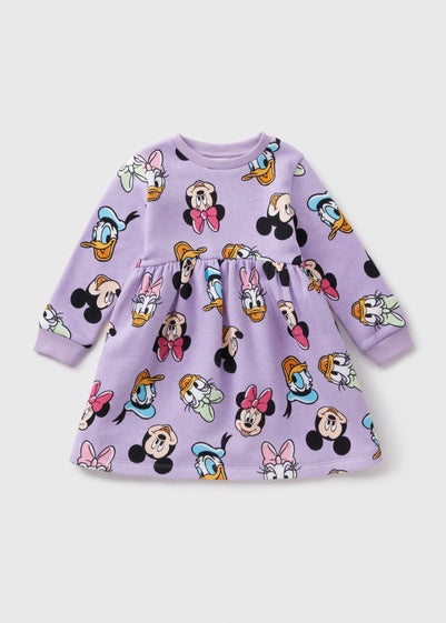 Disney Kids Purple Minnie Sweat Dress (1-7yrs)