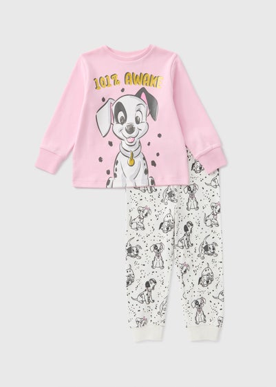 Disney Kids Pink 101 Dalmatians Top & Bottom Pyjama Set (1-7yrs)