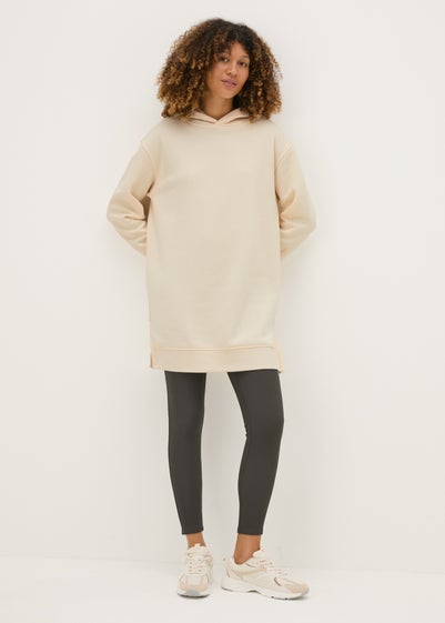 Cream Longline Hoodie