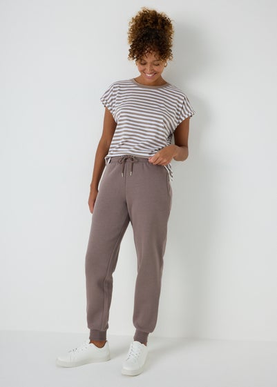 Brown Tapered Jogging Bottoms