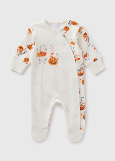 Winnie The Pooh Kids Cream Pumpkin Sleepsuit (Newborn-18mths)