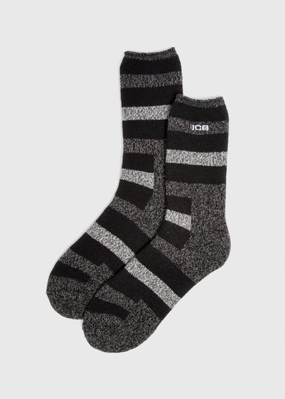 JCB Black Stripe Thermal Socks