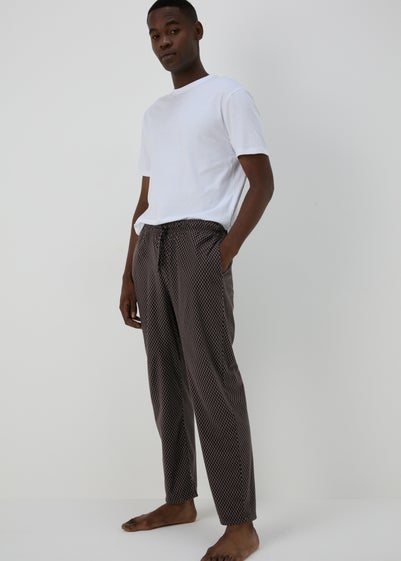 Brown Herringbone Pyjama Bottoms