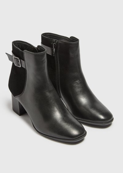 Black Buckle Ankle Boots