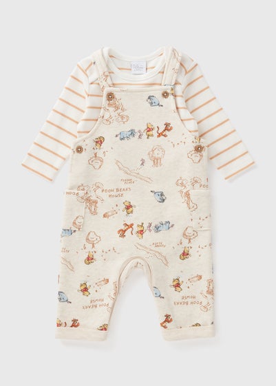 Winnie The Pooh Baby Cream Tigger Dungaree & Top Set (Newborn-18mths)