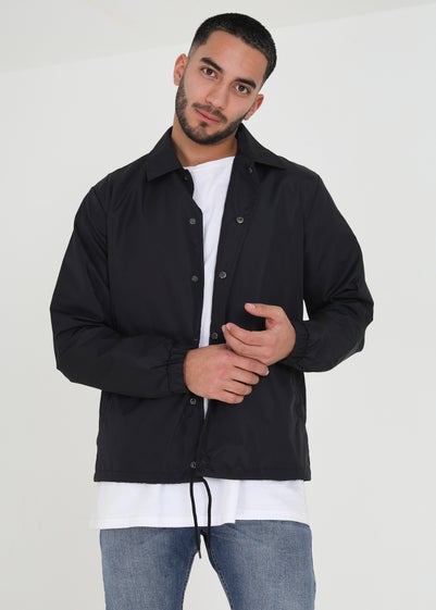 Brave Soul Black Bond Lightweight Coach Style Jacket