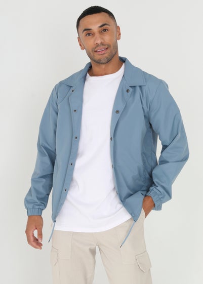 Brave Soul Blue Lightweight Coach Style Jacket