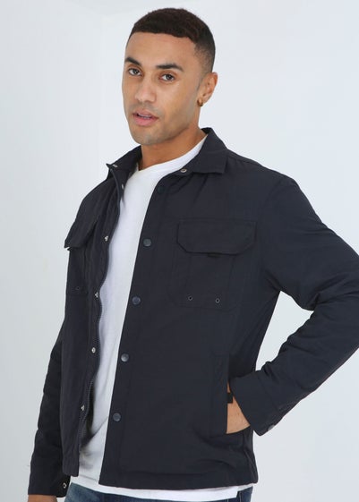 Brave Soul Navy Pearson Lightweight Shacket