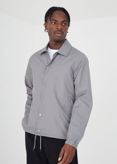 Brave Soul Grey Bond Lightweight Coach Style Jacket