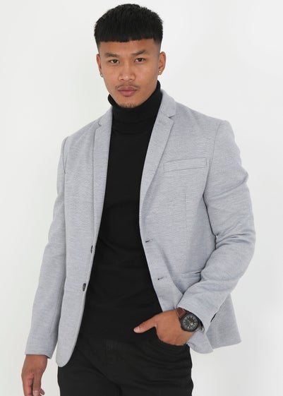 Brave Soul Grey Single Breasted Blazer