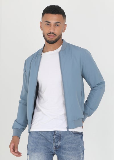 Brave Soul Light Blue Sanjay Bomber Jacket