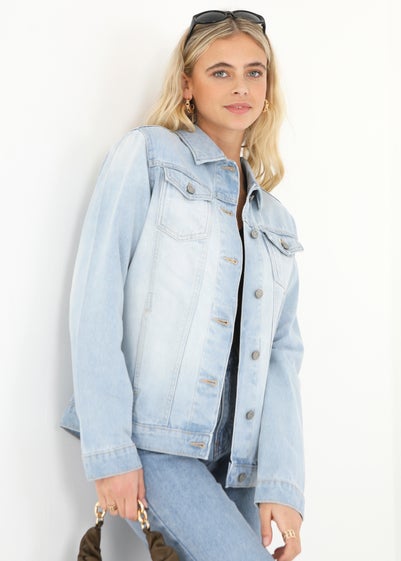 Brave Soul Light Blue Oversized Denim Jacket