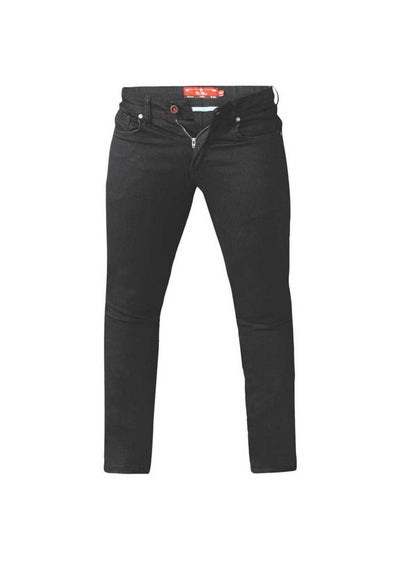 Duke Black Claude Slim Fit Stretch Jeans