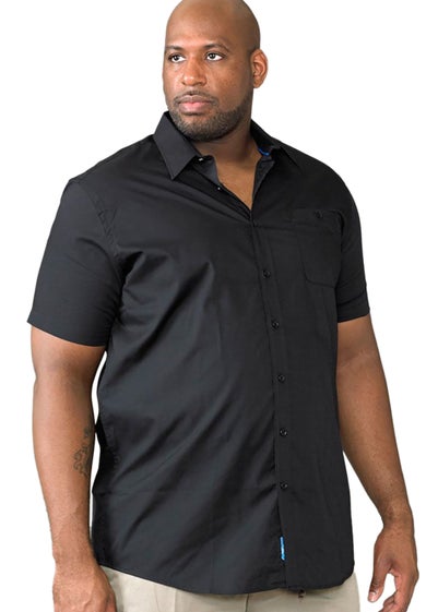 Duke Black Aeron Kingsize Short Sleeve Classic Regular Shirt