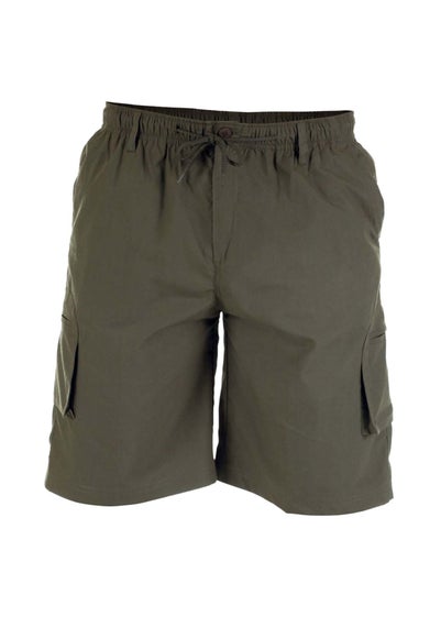 Duke Khaki Nick Elasticated Waist Cargo Shorts