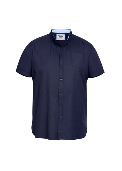 Duke Navy James Oxford Kingsize Short-Sleeved Shirt