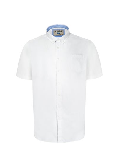 Duke White James Oxford Kingsize Short-Sleeved Shirt