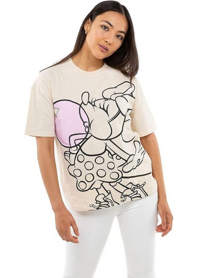Disney Sand Minnie Mouse Bubblegum Slouch T-Shirt - Large