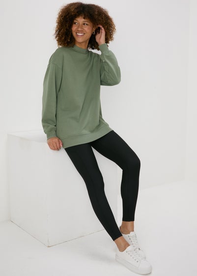 Khaki Longline Sweatshirt