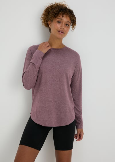 Souluxe Burgundy Long Sleeve T-Shirt