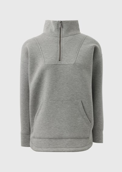 Souluxe Grey Zip Up Sweatshirt