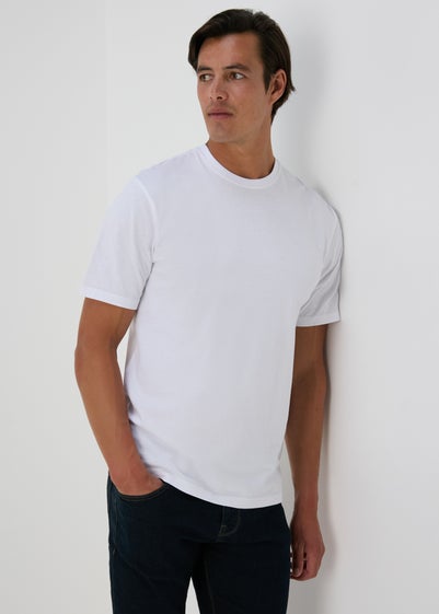 3 Pack White Grey & Stone Plain T-Shirts