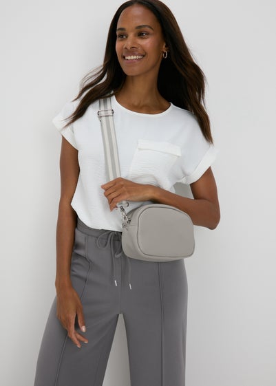 Grey PU Camera Bag