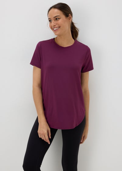 Souluxe Burgundy Longline T-Shirt