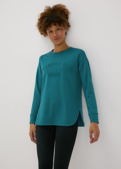 Souluxe Teal Slogan Sweatshirt