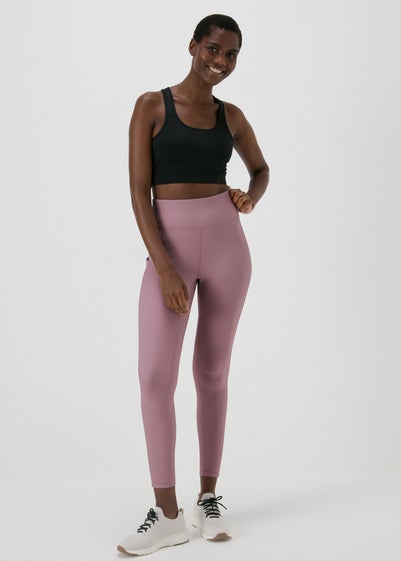 Souluxe Lilac Ribbed Sports Leggings