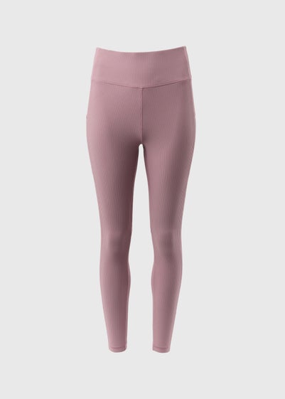 Souluxe Lilac Ribbed Sports Leggings