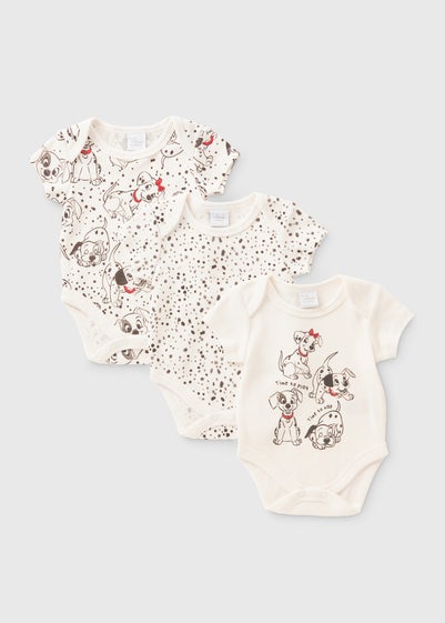 3 Pack Disney Baby 101 Dalmatians Bodysuits (Newborn-18mths)