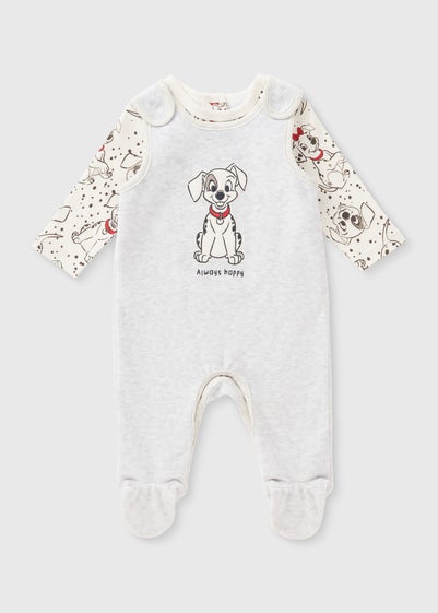 Disney Baby Cream Dalmatians Dungaree & Bodysuit Set (Newborn-18mths)