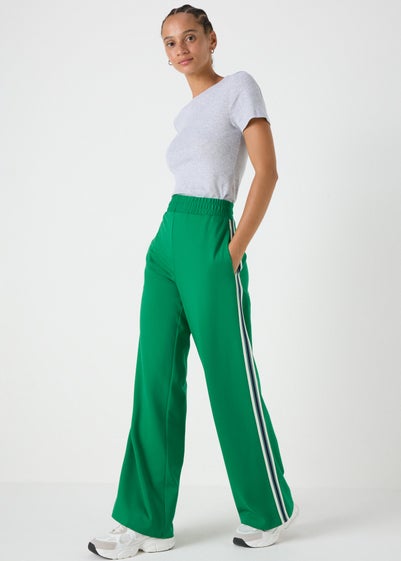 Green Straight Leg Trousers