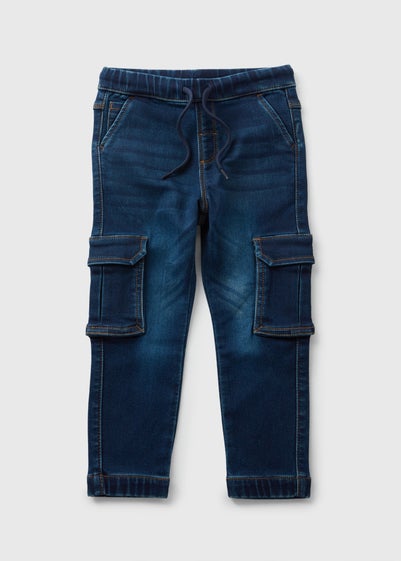 Boys Blue Denim Cargo Trousers (1-7yrs)