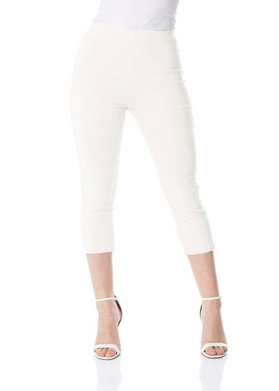 Roman Ivory Cropped Stretch Trouser