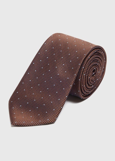 Taylor & Wright Rust Polka Dot Tie